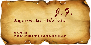 Jagerovits Flávia névjegykártya