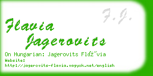 flavia jagerovits business card